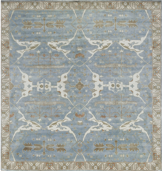 Demirji Oushak Collection DEMO Oushak OJ-14 Lt Blue Ivory