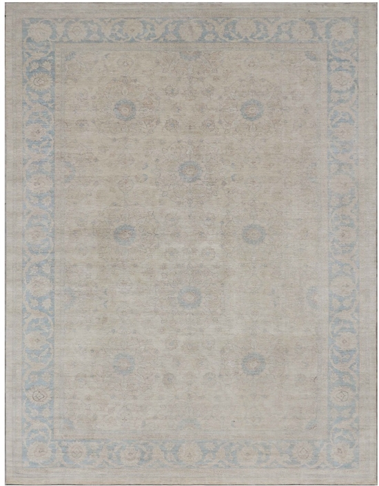 Sultanabad. Cream/Light Blue