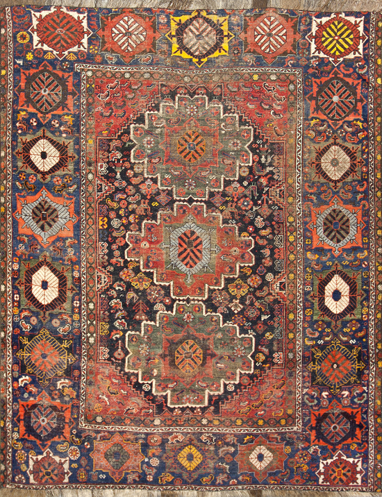 Antique Persian Qashgai Rug Circa 1900