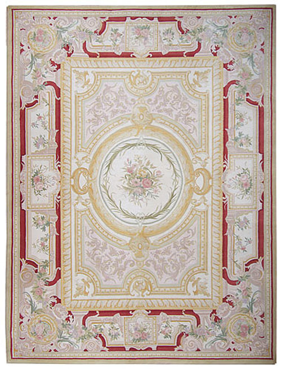 Renaissance Pile Aubusson.Ivory/Red
