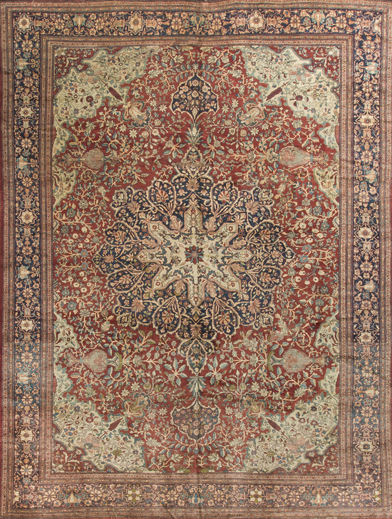 Antique Persian Sarouk Feraghan Circa 1890