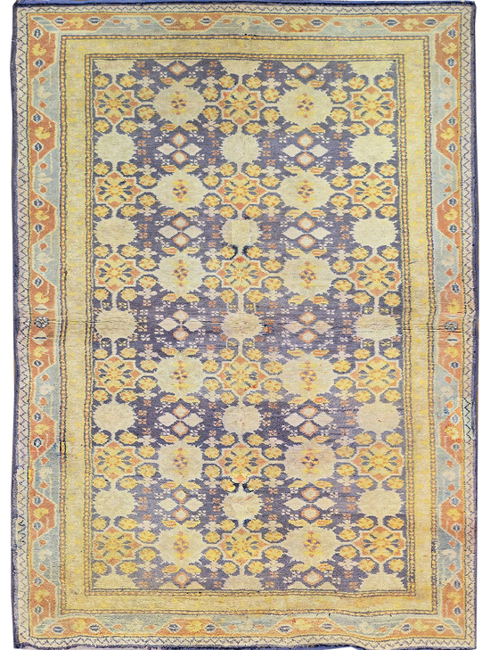 ANTIQUE AGRA AGRAC BLUE / CREAM