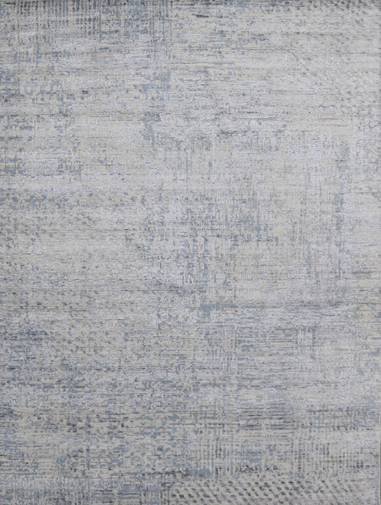 HANDLOOMED JACQUARD RK203 SILVER / BLUE