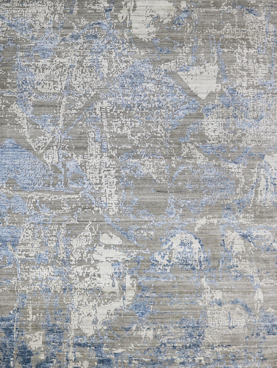 HANDLOOMED JACQUARD RK197 GREY / BLUE