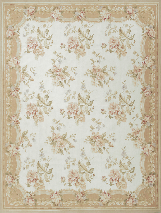 GENUINE AUBUSSON BELFORT IVORY / PEACH
