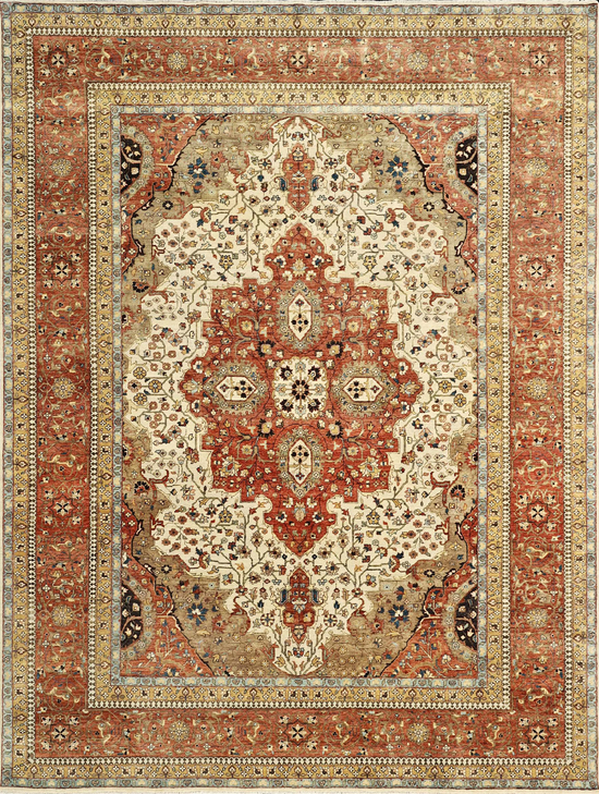 BAKSHAHESH B1235 IVORY / RUST