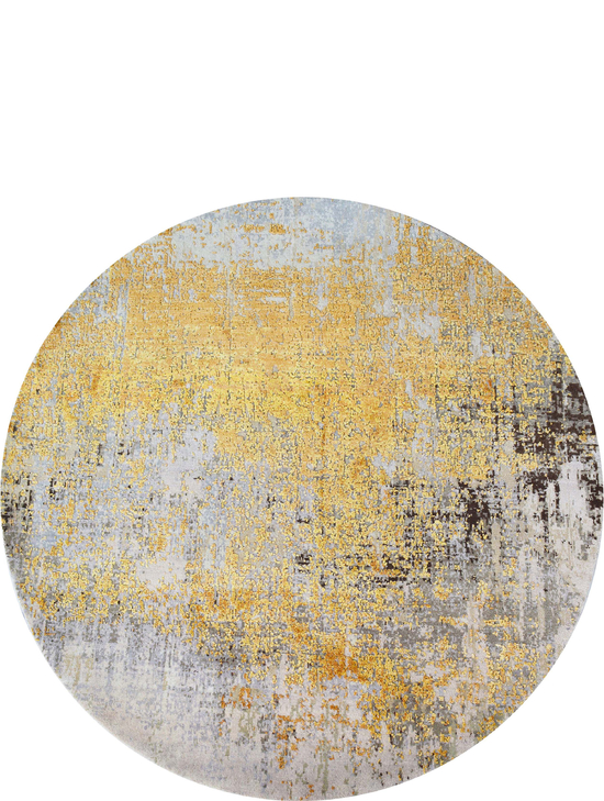 CANVAS ART WITH SILK C9233 GOLD / CHARCOAL