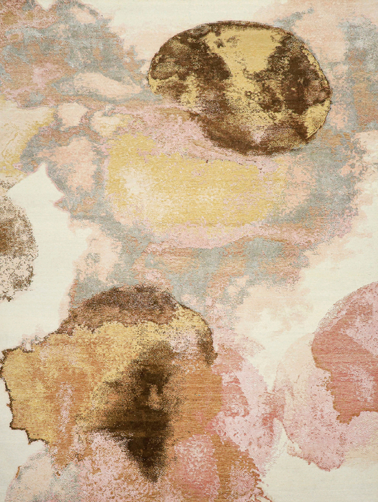 CANVAS ART WITH SILK J1097 BEIGE / GOLD