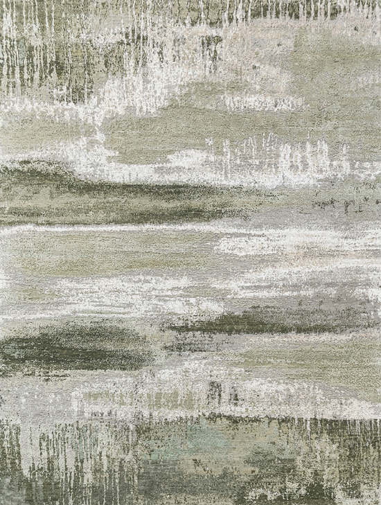 CANVAS ART WITH SILK J2067 BEIGE / LIGHT GREEN