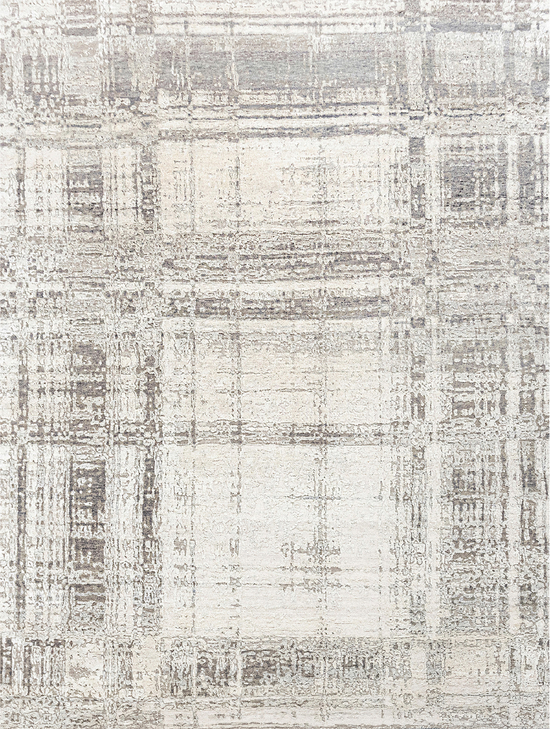 CANVAS ART WITH SILK J7009 BEIGE / GREY