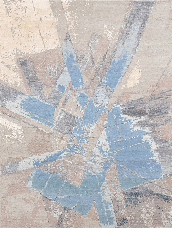 CANVAS ART WITH SILK JC689 IVORY / BEIGE