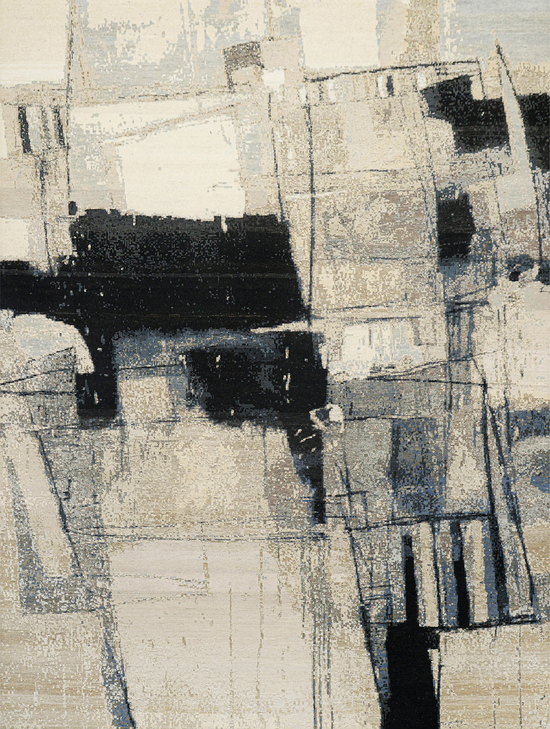 CANVAS ART WITH SILK JC696 BEIGE / BLACK
