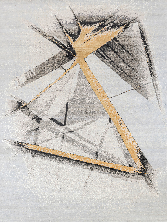 CANVAS ART WITH SILK JC700 SILVER / BLACK