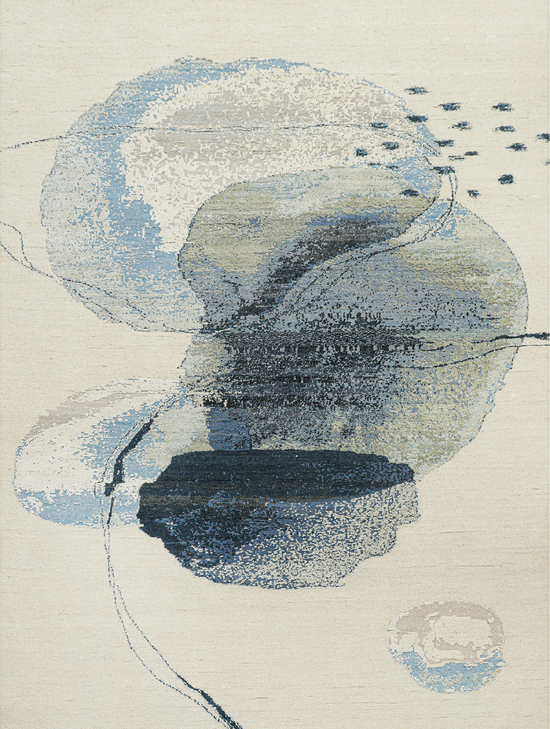 CANVAS ART WITH SILK JC746 IVORY / GREY