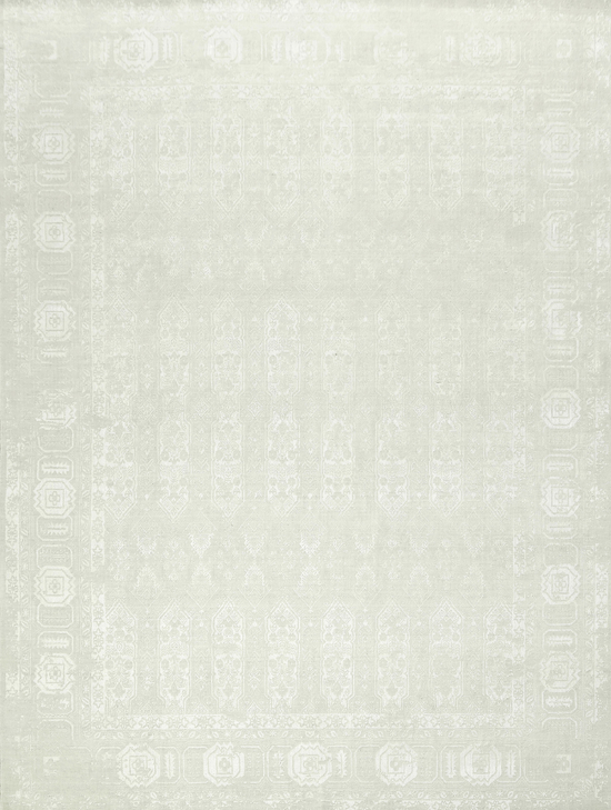 HANDLOOMED JACQUARD 634OC IVORY / WHITE