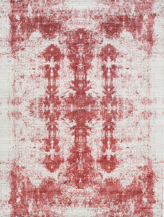 HANDLOOMED JACQUARD RC273 IVORY / RED