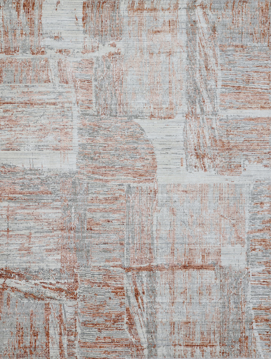 HANDLOOMED JACQUARD RP208 GREY / RUST