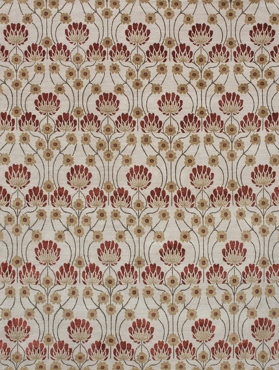 TIBETAN WOOL / SILK EMPRESS ARTS & CRAFTS IVORY