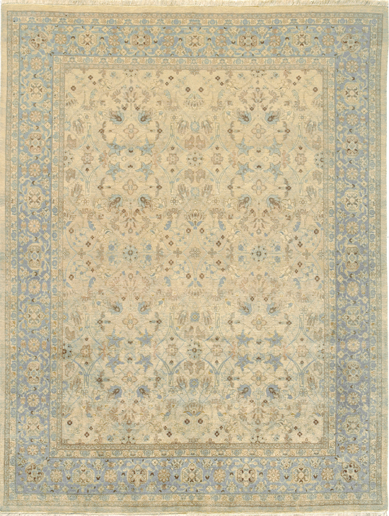 ZARBOF KANDAHAR TABRIZ SAND / LIGHT BLUE