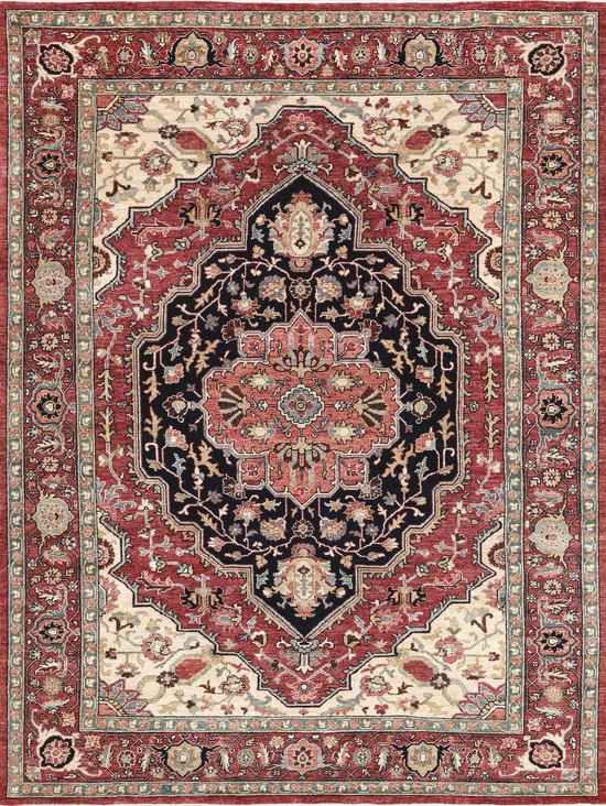 Sultanabad Collection N-362 Red Red