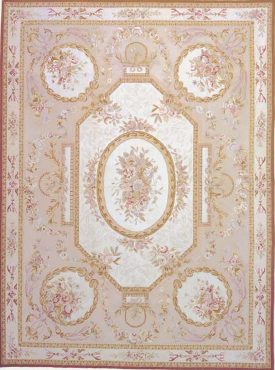 Renaissance Aubusson.Ivory/Pink
