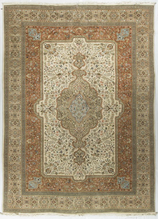 Vintage Persian Tabriz Rug 
