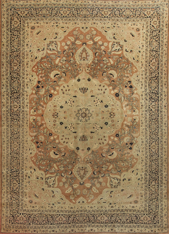 Antique Persian Tabriz Rug Circa 1900