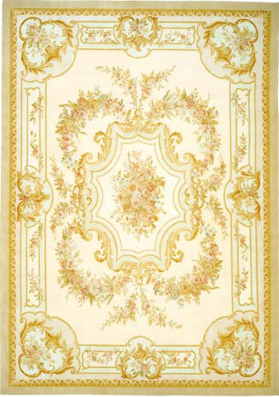 Renaissance Aubusson.Ivory/Gold