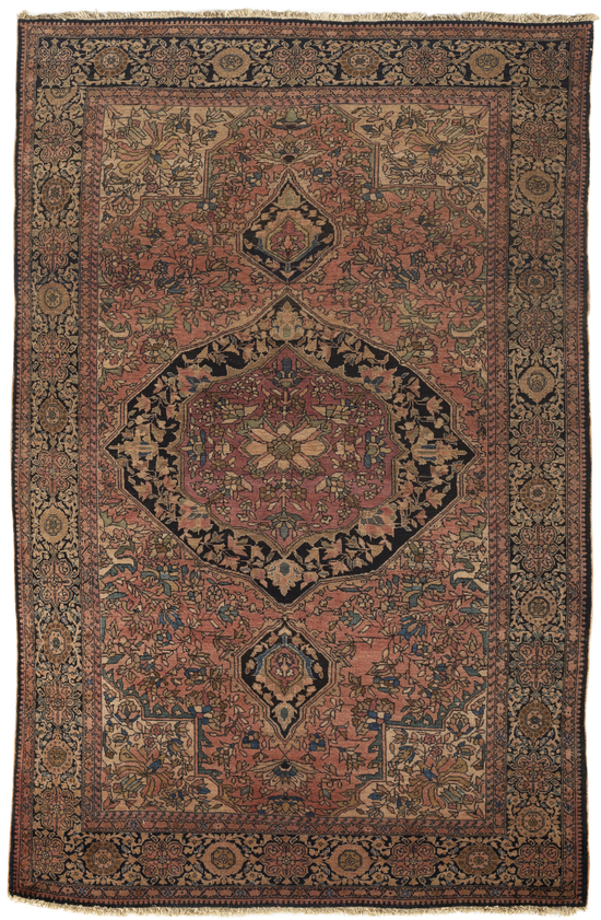 Antique Persian Farahan Sarouk Rug Circa 1880. 