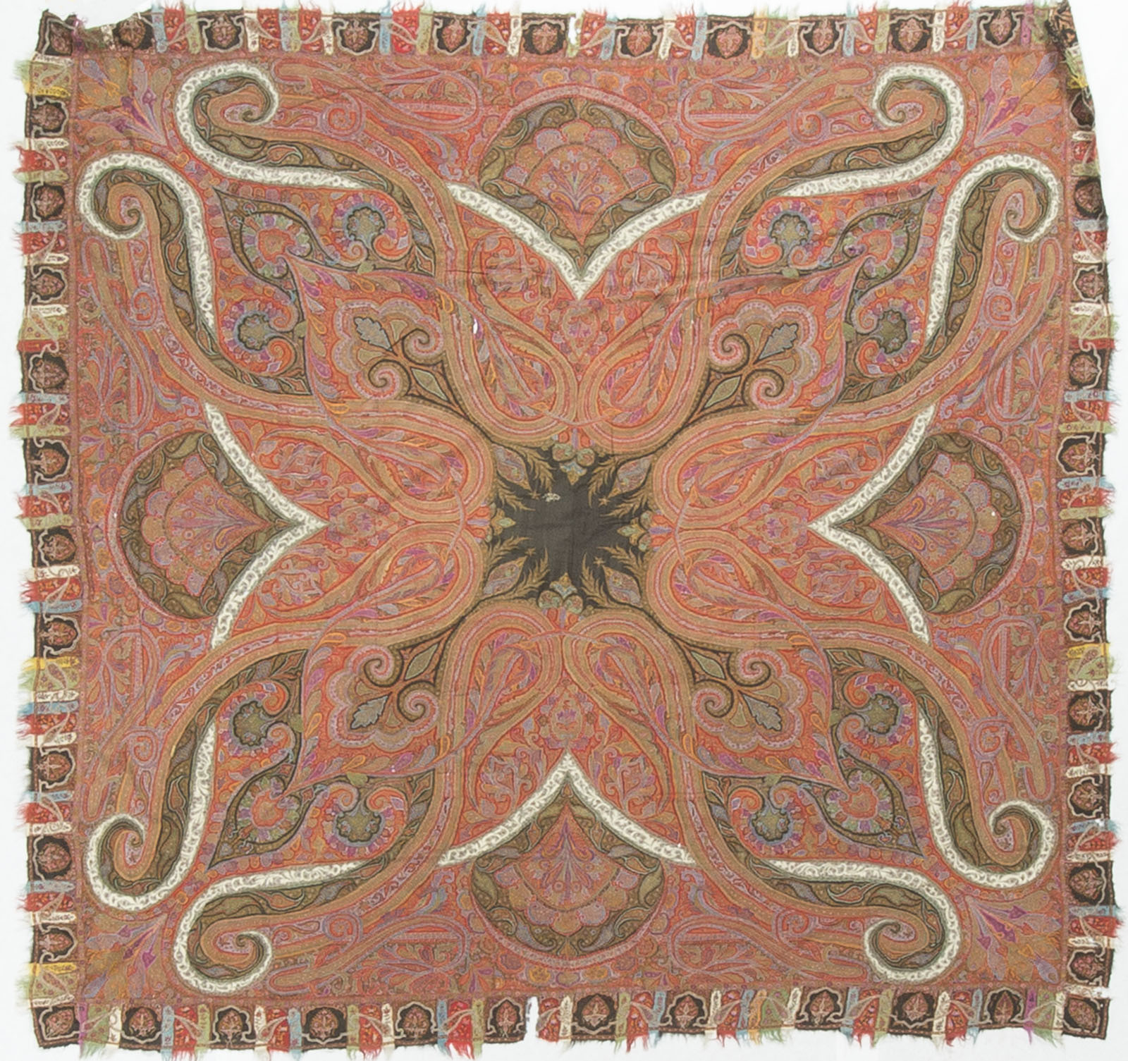Antique Persian Shawl Circa 1890 - Antique Rugs