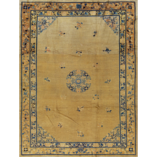 ANTIQUE CHINESE PEKING RUG CIRCA1900 GOLD