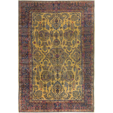 Antique Persian Kashan Rug Circa 1900