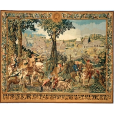 Recreation of a French 17th century hunting scene Tapestry