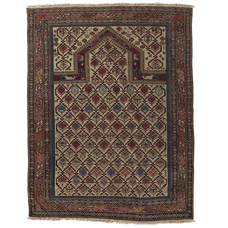 Antique circa 1880 Caucasian Dagestan Prayer Rug.