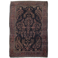 Antique Mahajiran Sarouk Rug Circa 1900. 