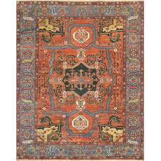 Antique Serapi Serapi p-15 prg Red
