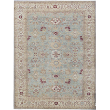 ANTIQUE SULTANABAD SUL-A LIGHT BLUE / IVORY