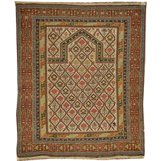 Antique circa 1880 Caucasian Dagestan Prayer Rug. 