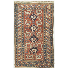 Antique Caucasian Perpedil Shirvan Rug Circa 1880 