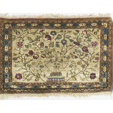 Antique Persian Silk Kashan Circa 1900