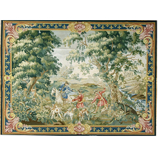 Recreation of a French Hunting Scene Tapestry