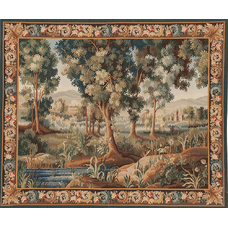 Recreation of a 17th Century Aubusson Design Verdure Tapestry