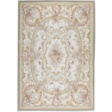 AUBUSSON RENAISSANCE 354-G GREEN / IVORY