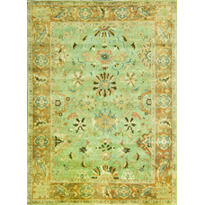 ANTIQUE SULTANABAD CH 7 GREEN / RUST