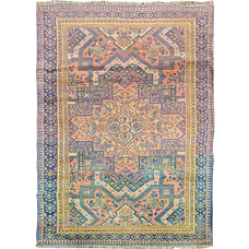 ANTIQUE AGRA AGRAC ROSE / BLUE