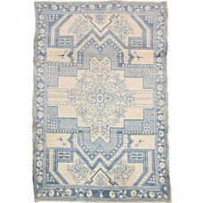 ANTIQUE AGRA AGRAC IVORY / BLUE