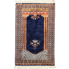 ANTIQUE PAKISTAN MORI BOKHARA NAVY / NAVY