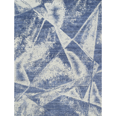 HANDLOOMED JACQUARD RC198 SILVER / BLUE