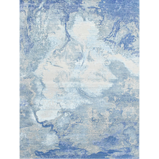 CANVAS ART WITH SILK J1063 BLUE / MULTI