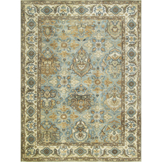 ANTIQUE SULTANABAD KIRMA Light Blue / Ivory 